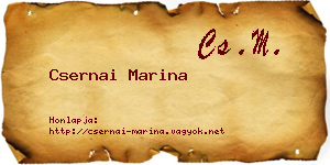 Csernai Marina névjegykártya